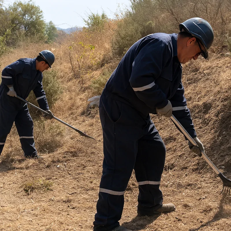 Ejemplo de limpieza y desmalezado de terreno llevada a cabo por SMS Perimetrales